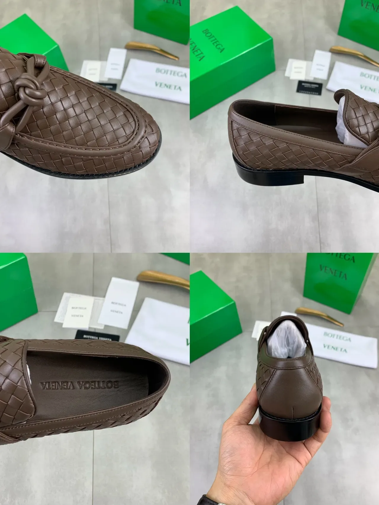 Bottega Veneta Mocassins de Couro Trançado com Alça Amarrada 3