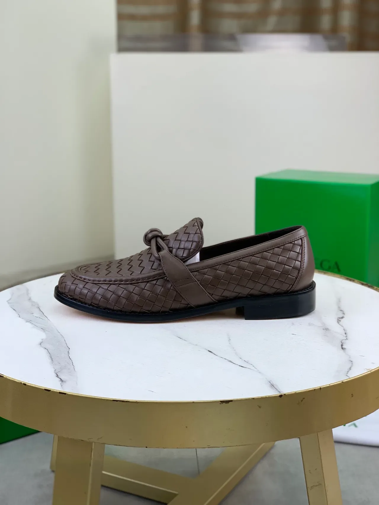 Bottega Veneta Mocassins de Couro Trançado com Alça Amarrada 6