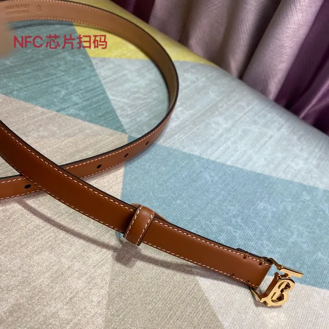 Burberry TB Belt Tan Brown Leather Belt 2