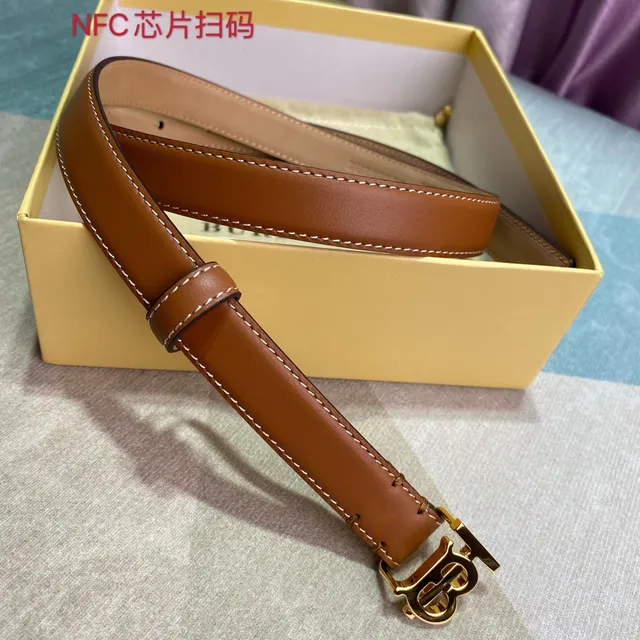 Burberry TB Belt Tan Brown Leather Belt 3