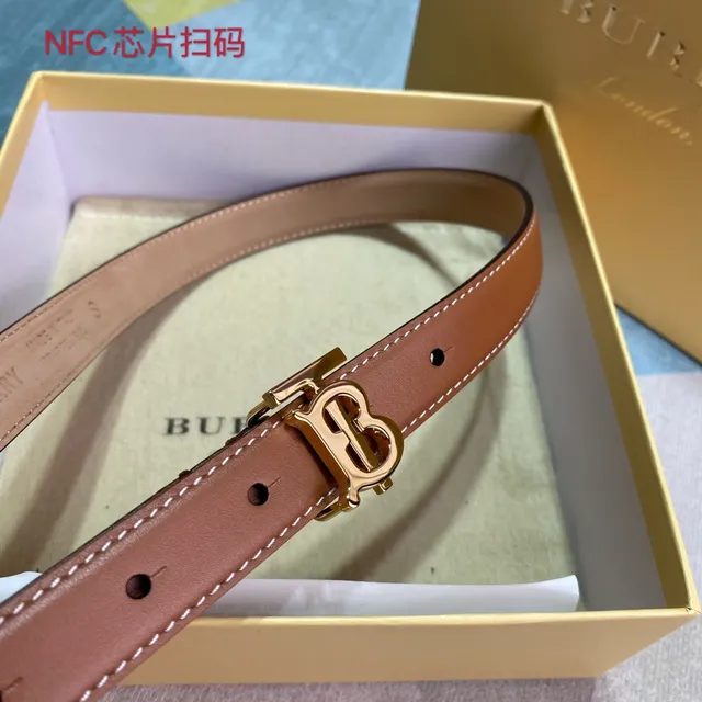 Burberry TB Belt Tan Brown Leather Belt 8
