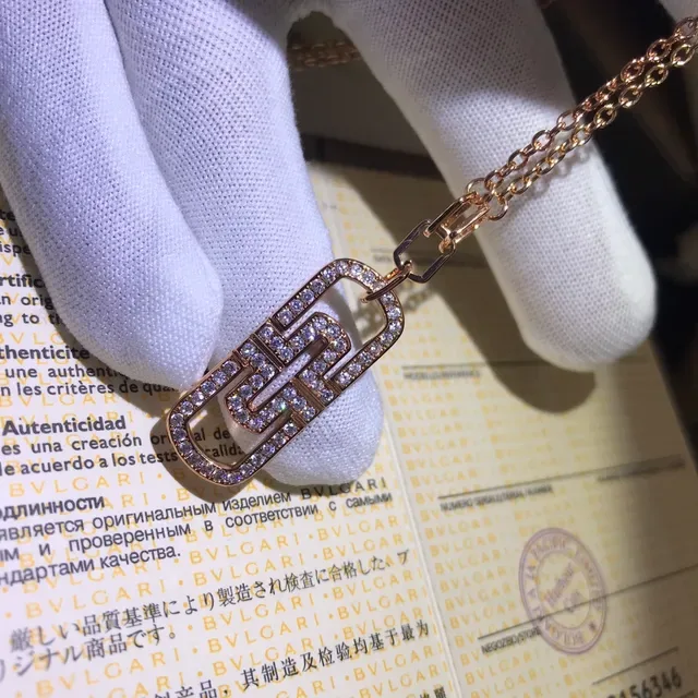 Bvlgari B.zero1 জ্যামিতিক প্যাভে স্ফটিক হার 4