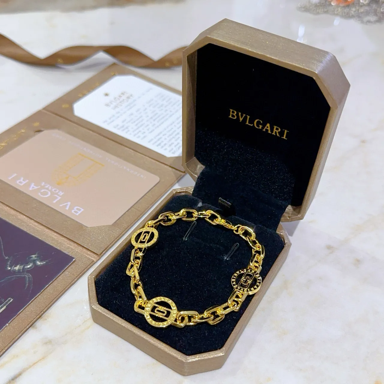 Bvlgari Bulgari Bulgari سوار سلاسل ذهبية 3