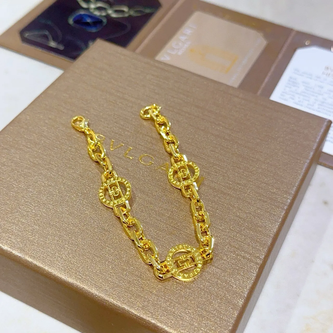 Bvlgari Bulgari Bulgari سوار سلاسل ذهبية 6