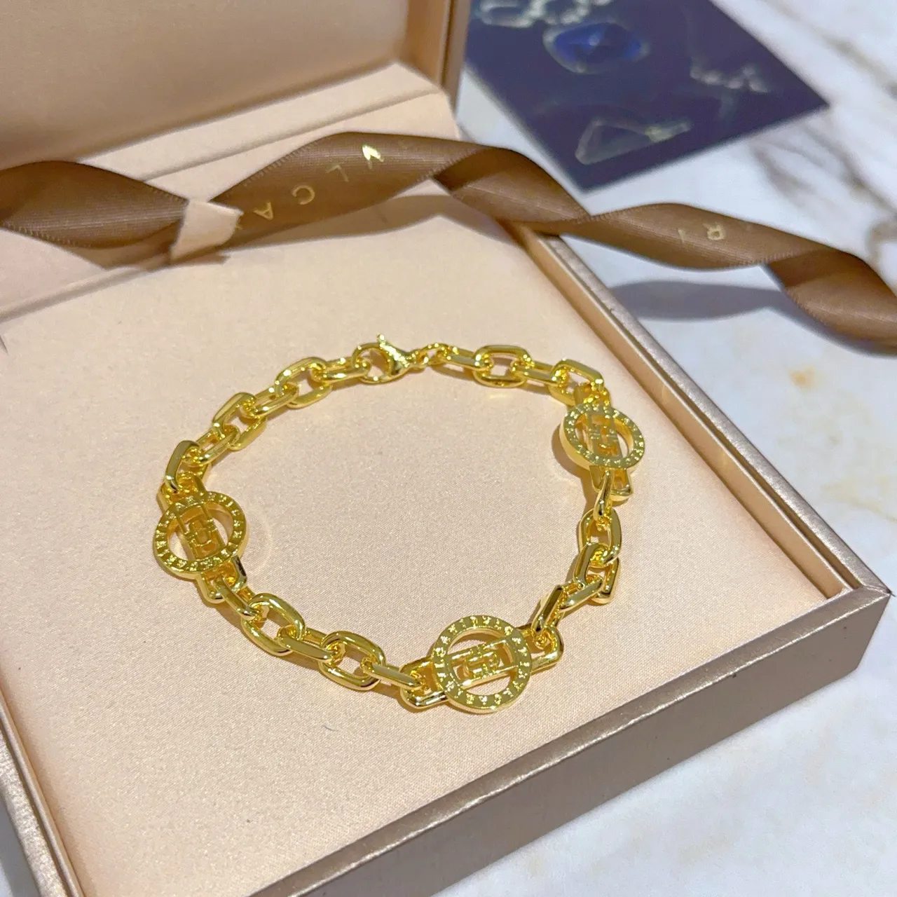Bvlgari Bulgari Bulgari سوار سلاسل ذهبية 7