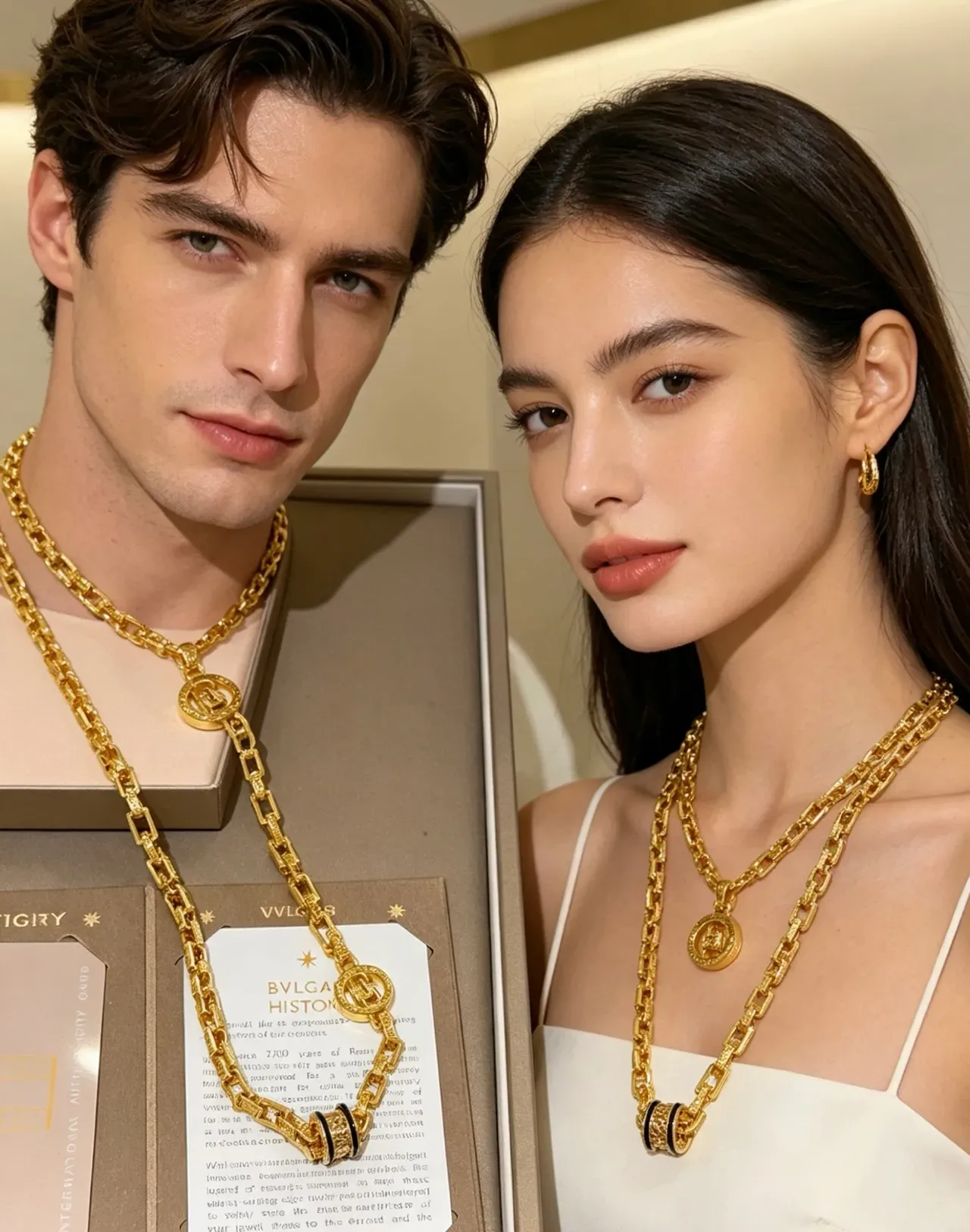 Collier Bvlgari Chaîne en Or et Noir avec Accents Émaillés 4