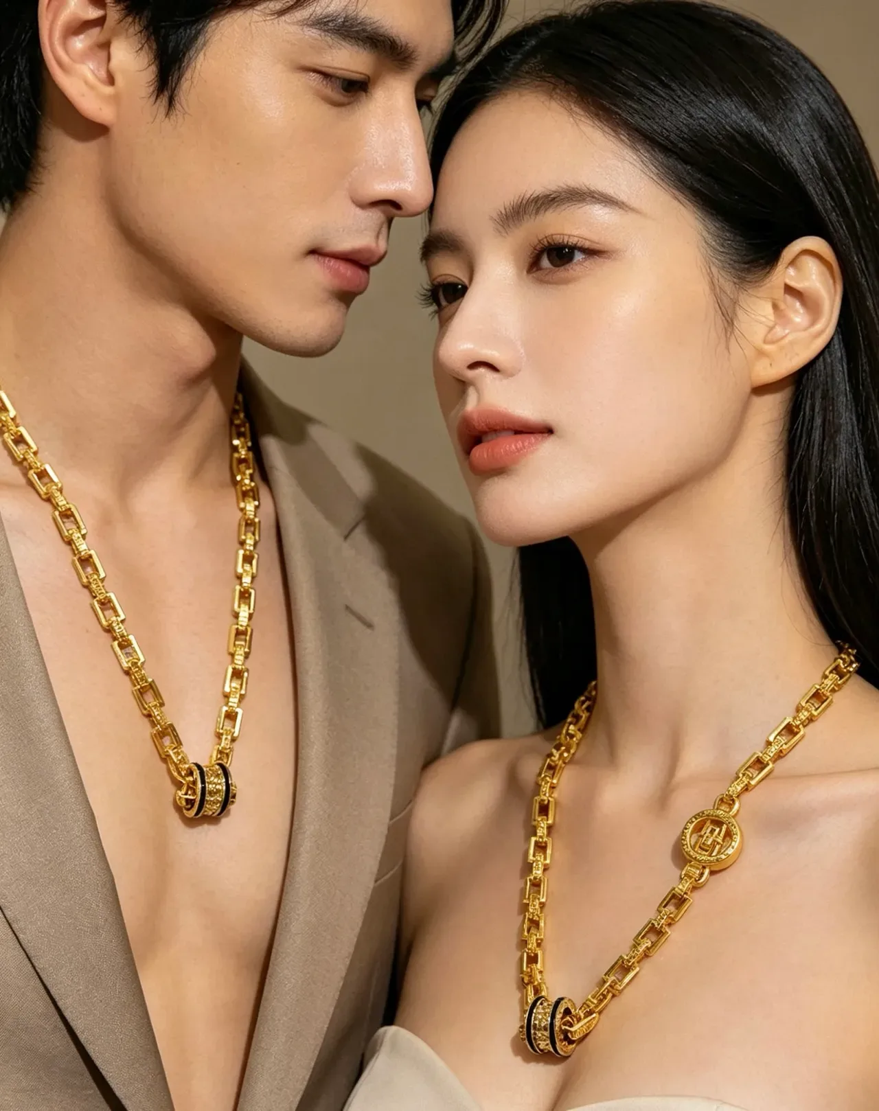 Collier Bvlgari Chaîne en Or et Noir avec Accents Émaillés 6