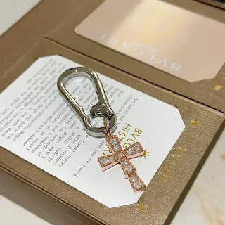 Bvlgari Gold Silver Cross-Shaped Pavé-Crystal Bracelet
