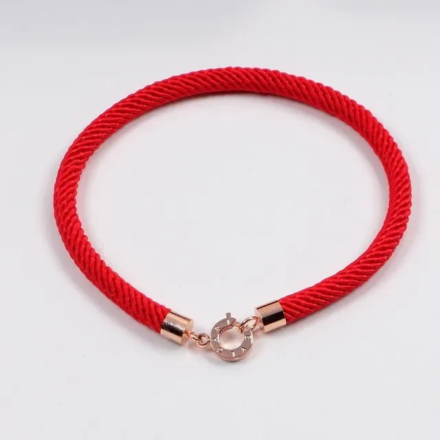 Bvlgari Bracelet Cordon Tressé Rouge Noir Hardware Or Rose 5