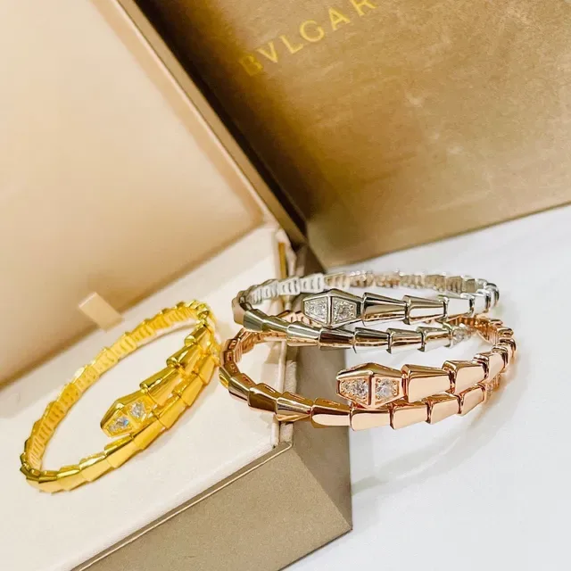 Bvlgari Serpenti Tubogas Bracelets en or avec diamants 7