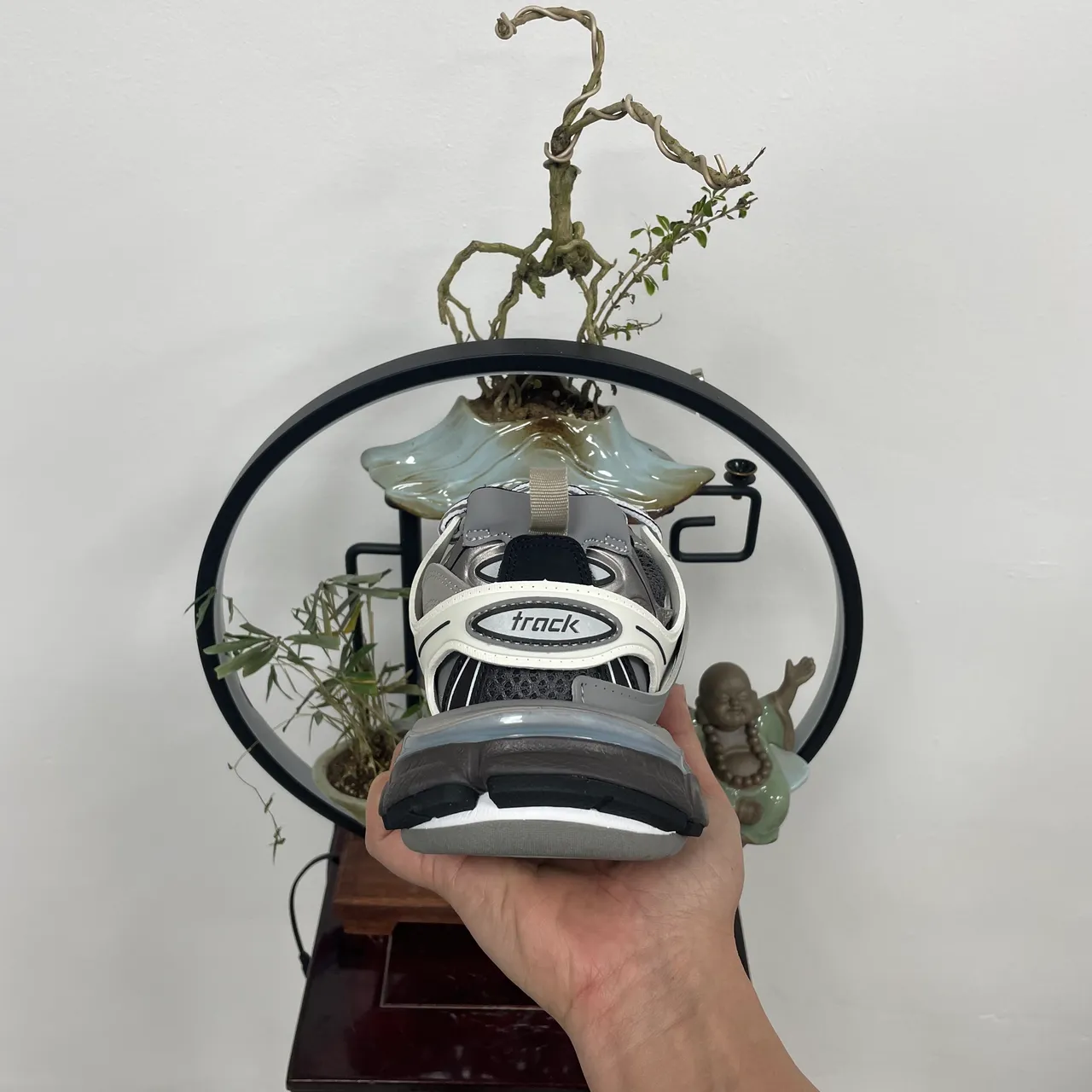 C.P. Company Gris Blanc Silhouette Technique Stratifié Synthétique Cage Baskets Chunky 5