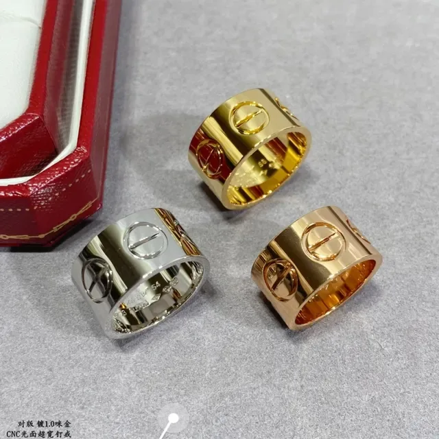 Bague Cartier Juste un Clou Or et Argent Bande Large Motif Tête de Vis 7
