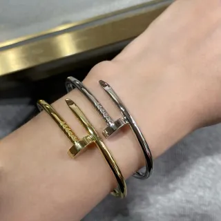 Cartier Juste un Clou Nail Motif सोने और चांदी के खुले कंगन