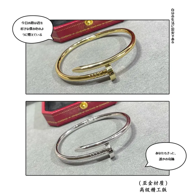 Cartier Juste un Clou Nail Motif bracelets ouverts en or et argent 6