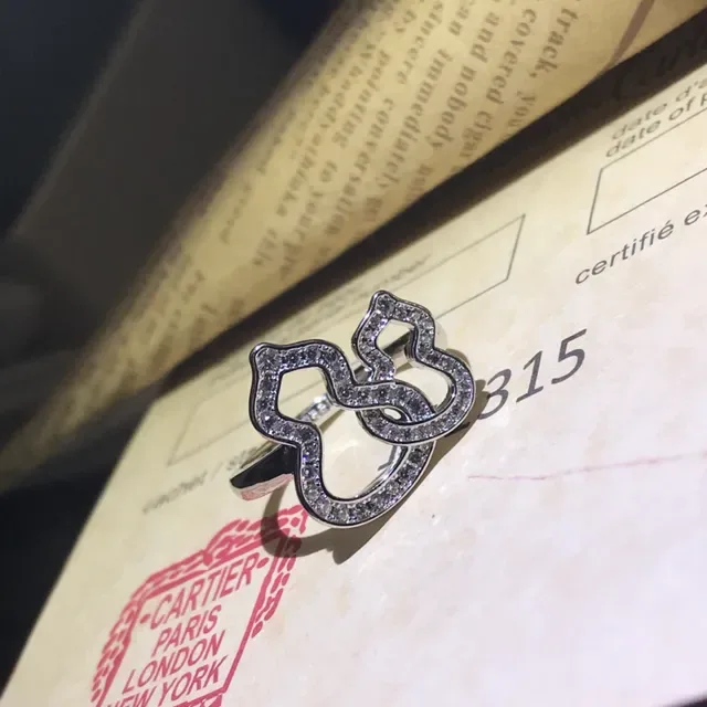 Cartier Juste un Clou Pavé Double-C Interlocking Ring 5