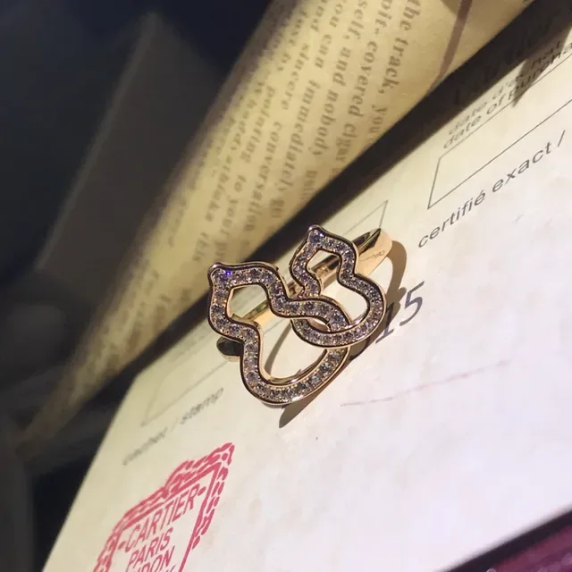 Cartier Juste un Clou Pavé Double-C Interlocking Ring 6
