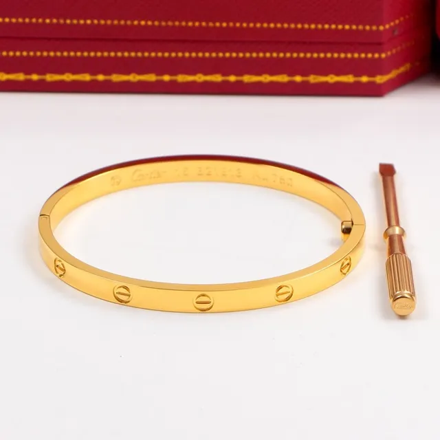 Cartier Love Bracelet Or rose Or jaune Argent Bracelets en métal multiton 5