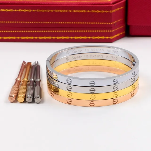 Cartier Love Bracelet Or rose Or jaune Argent Bracelets en métal multiton 8