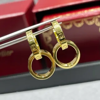 Cartier Love Gold Polished Screw-Closure Earrings