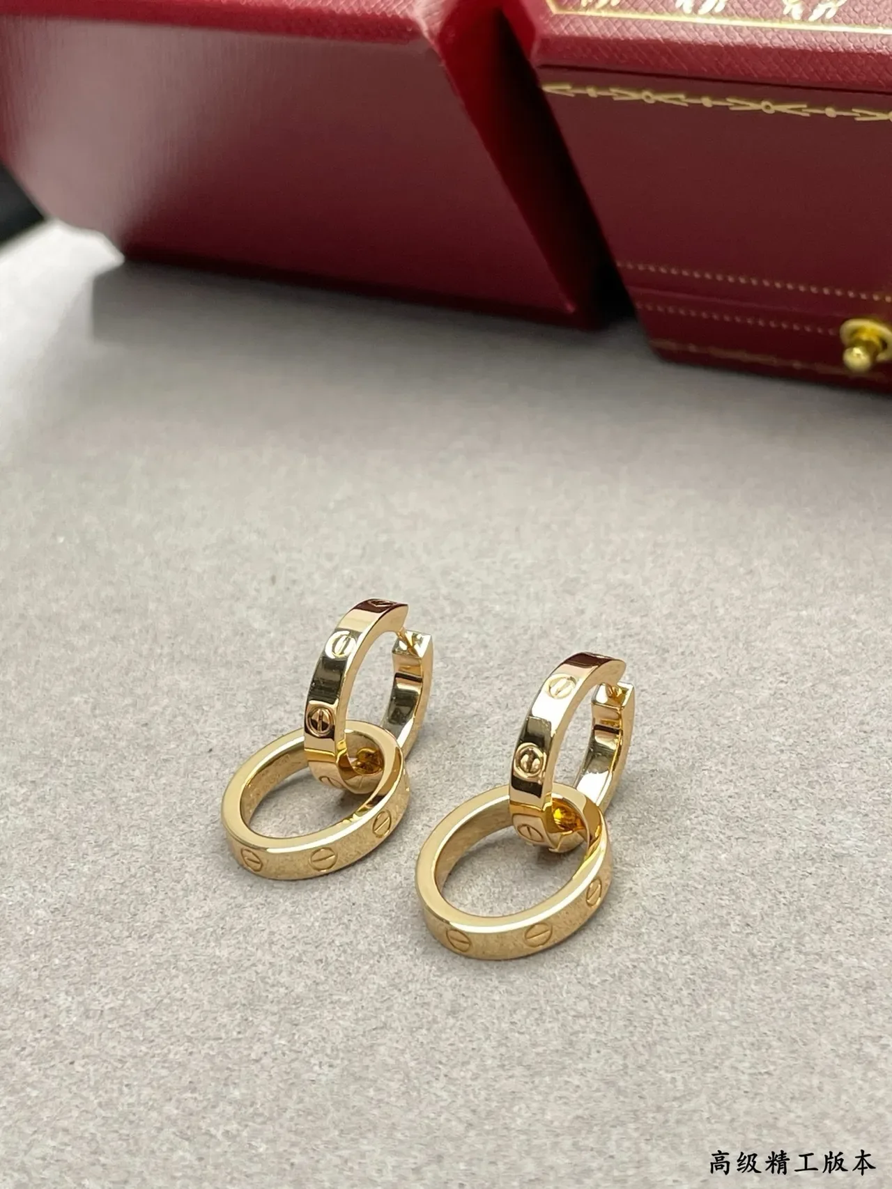 Cartier Love Boucles d'Oreilles Or Poli à Vis 6