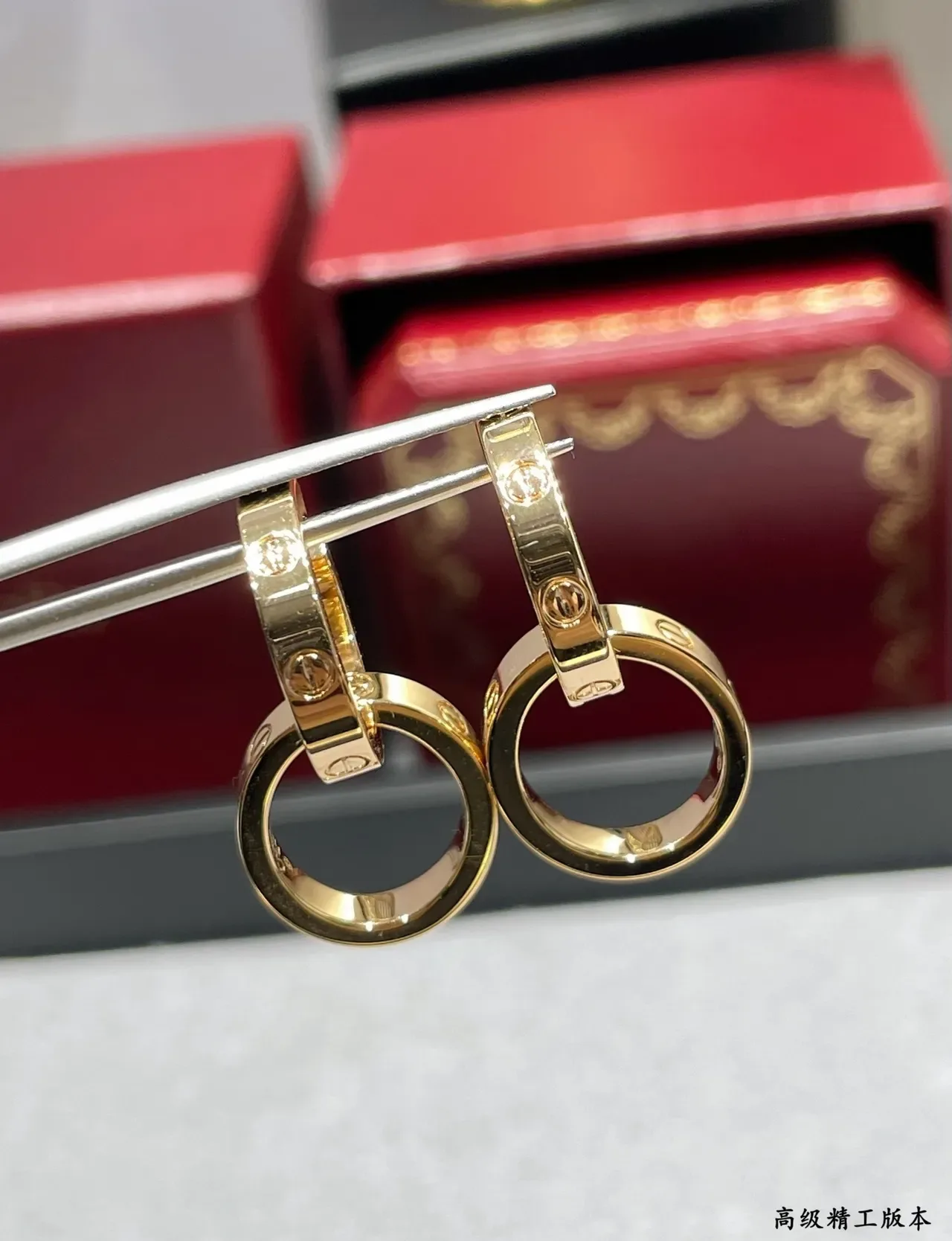Cartier Love Boucles d'Oreilles Or Poli à Vis 7