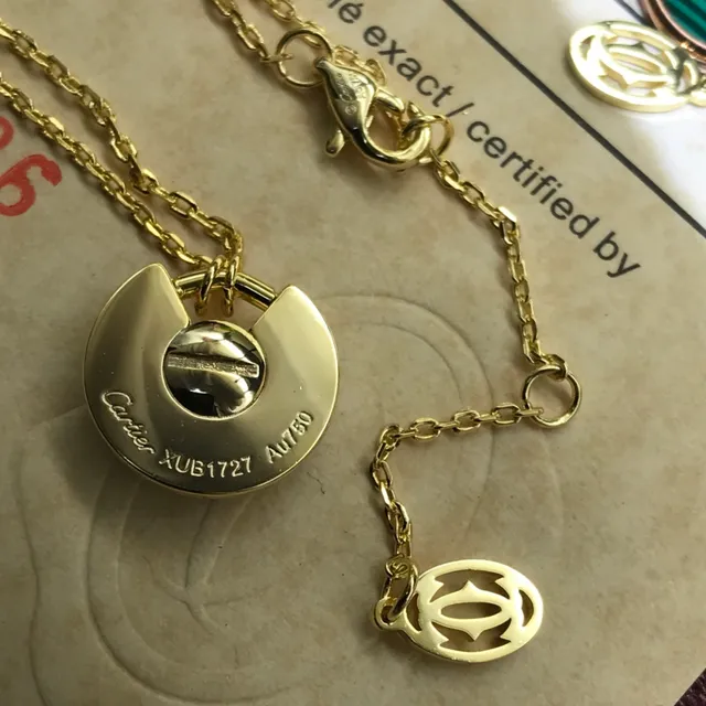 Cartier বহুরঙ সোনার খোলা অর্ধচন্দ্রাকার পেন্ডেন্ট কেন্দ্রীয় ব্রিলিয়েন্ট-কাট পাথর মালা 6