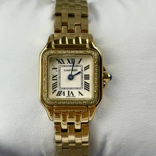 Cartier Panthère de Cartier Gold-Tone Diamond Bezel Mechanical Watch