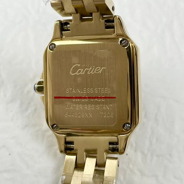 Cartier Panthère de Cartier بلون ذهبي إطار ماسي ساعة ميكانيكية 2