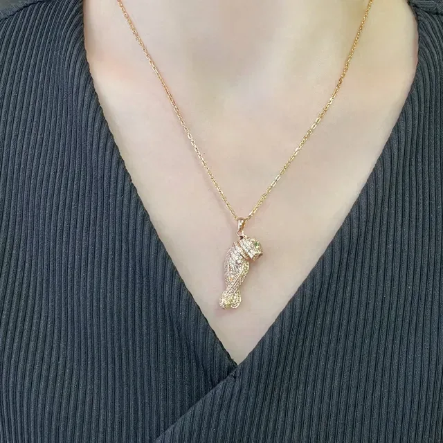 Cartier Panthère Gold Silver Panther Motif Pavé-Set Necklace 9