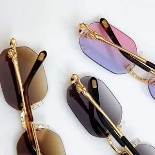 Cartier Panthère Rimless Gradient Lens Sunglasses