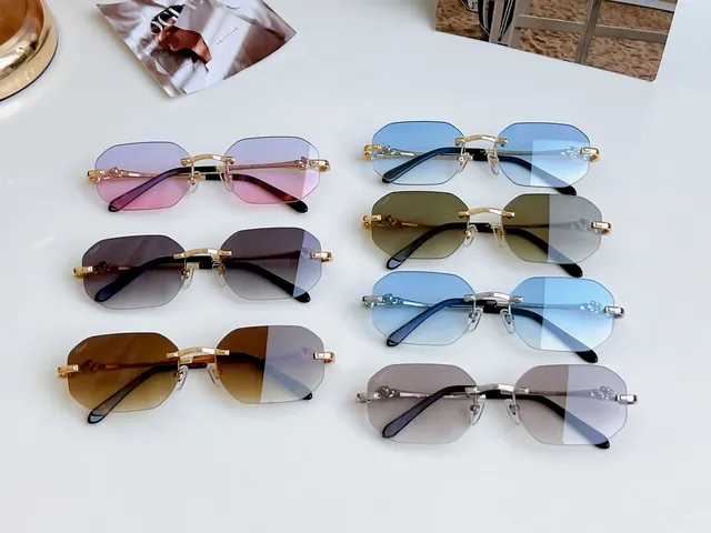 Cartier Panthère Rimless Gradient Lens Sunglasses 2