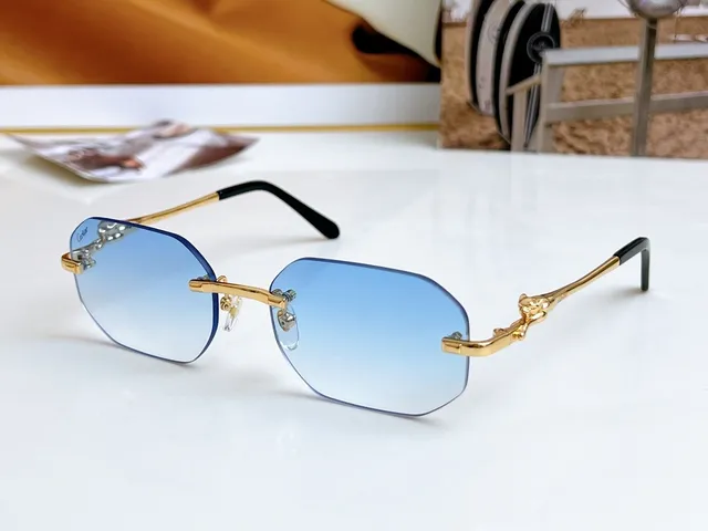 Cartier Panthère Rimless Gradient Lens Sunglasses 3