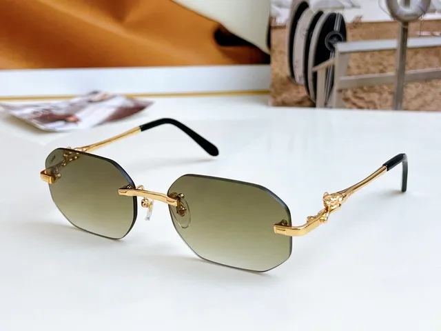 Cartier Panthère Rimless Gradient Lens Sunglasses 4