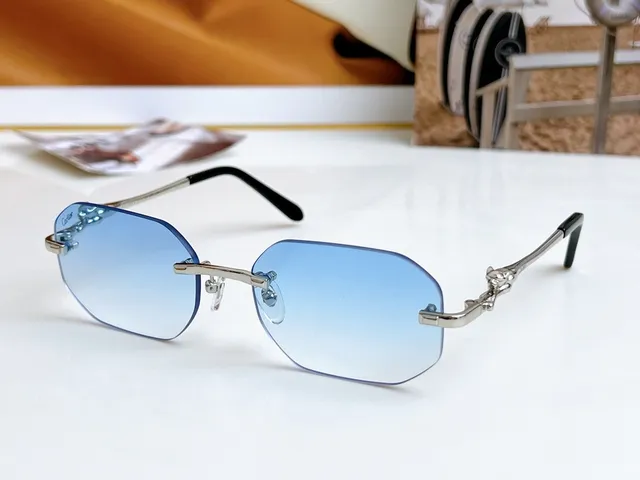 Cartier Panthère Rimless Gradient Lens Sunglasses 5