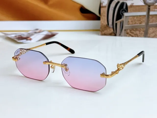 Cartier Panthère Rimless Gradient Lens Sunglasses 7