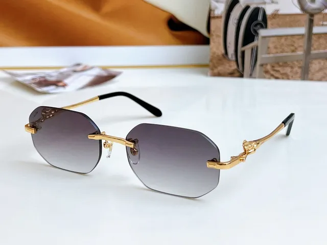 Cartier Panthère Rimless Gradient Lens Sunglasses 8