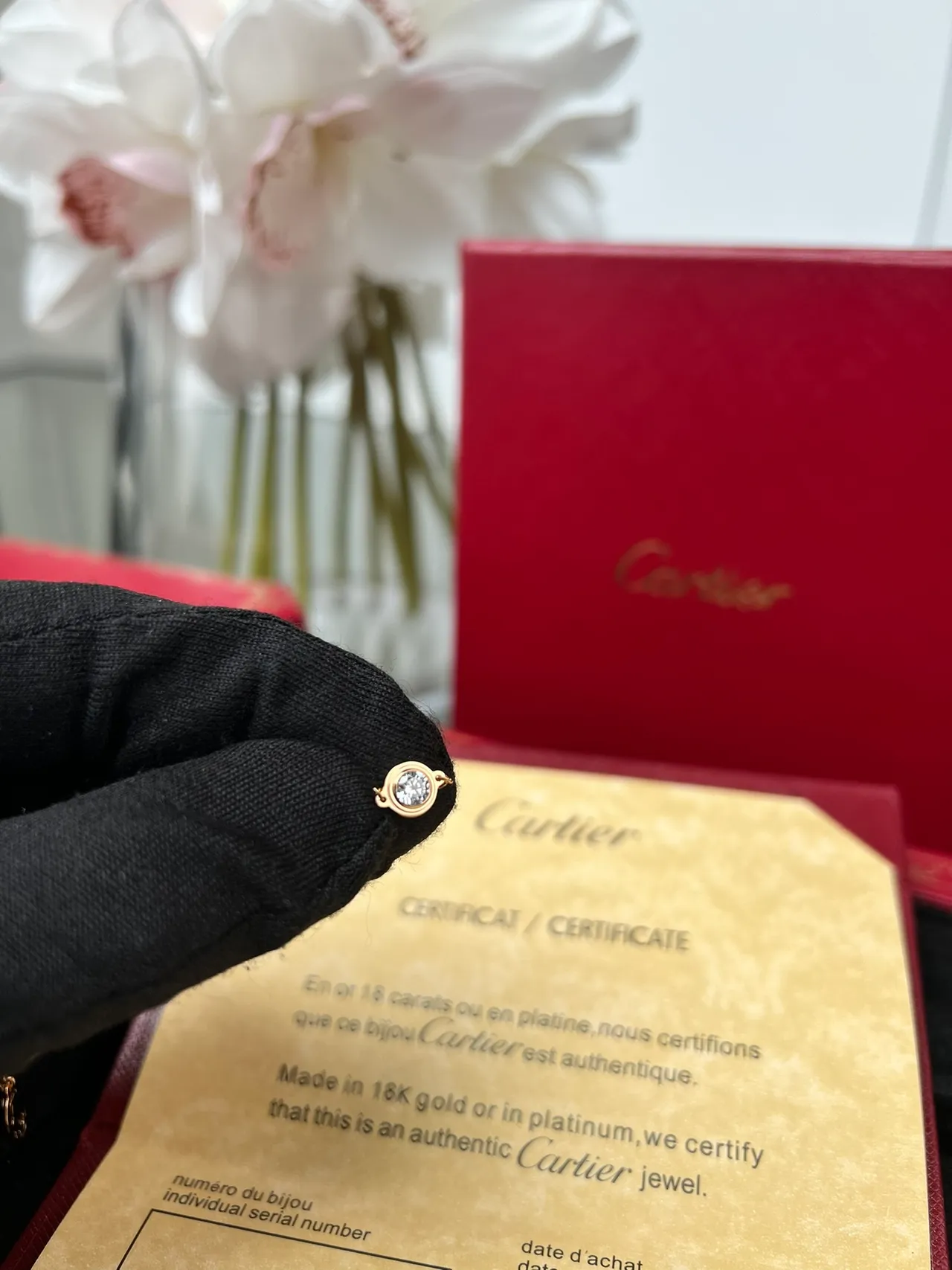 Cartier Pulseira de corrente de ouro com uma pedra 6