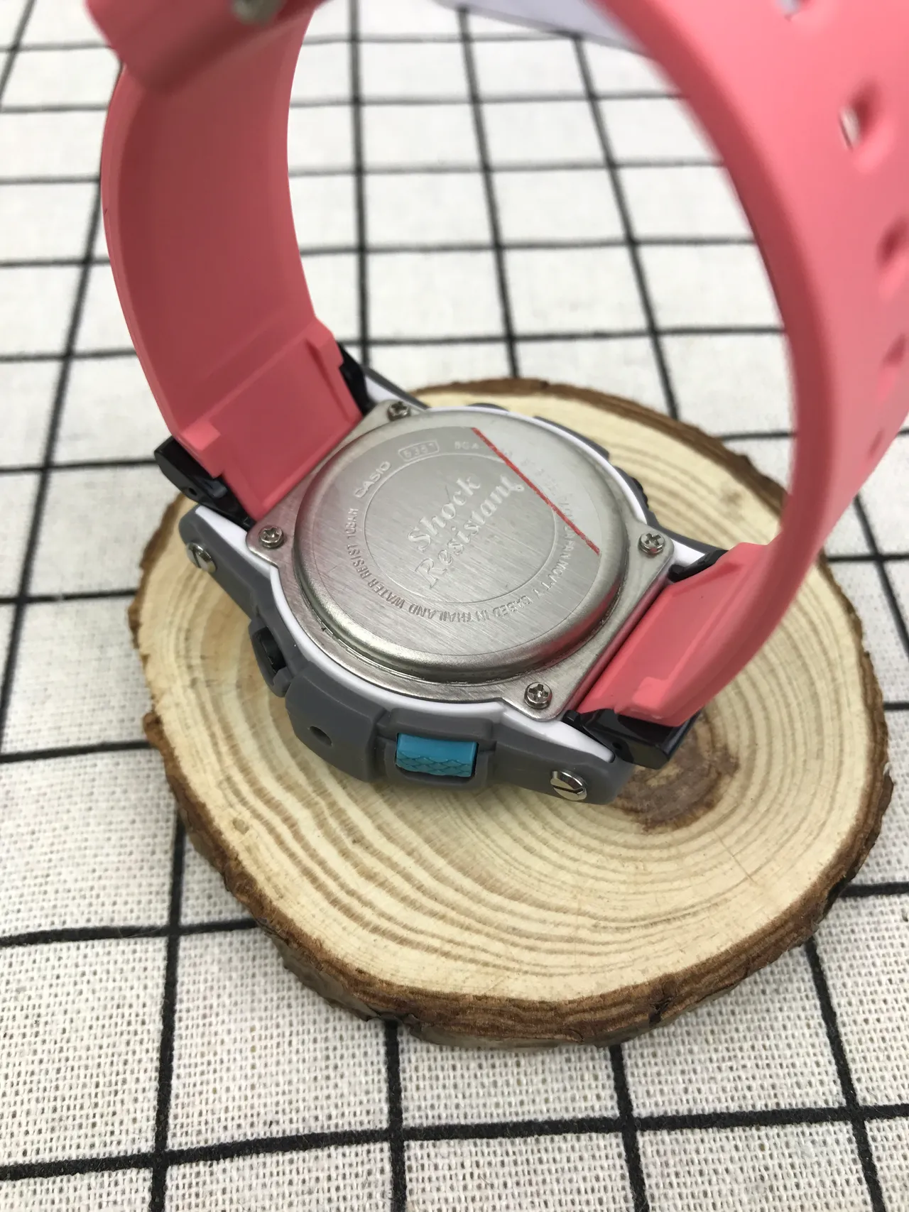 Casio Baby-G Gray Pink Analog-Digital Hybrid Tide Graph Function Watch 2