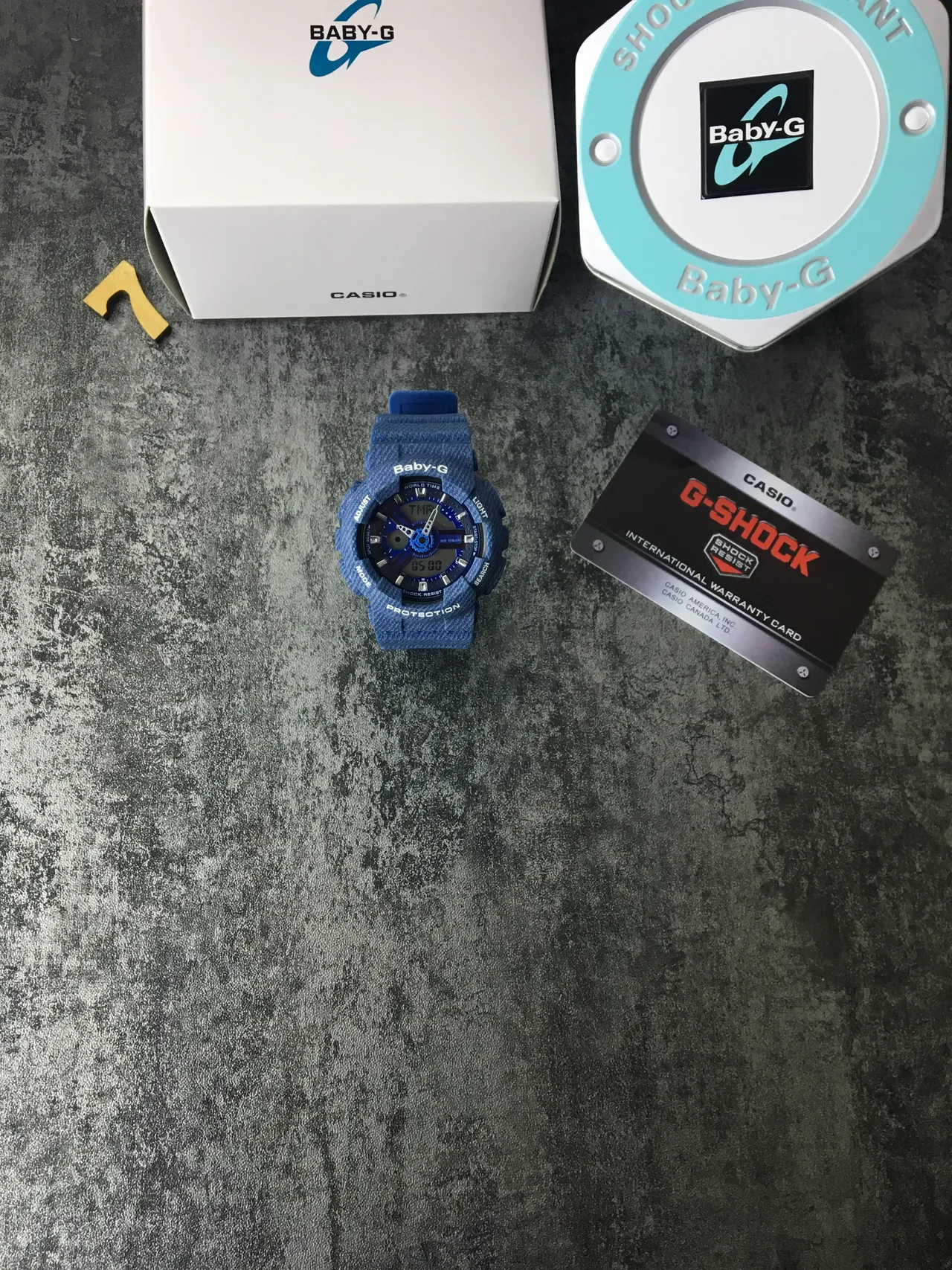 Casio Baby-G Relógio Esportivo Caixa de Resina Texturizada Azul Relógio Híbrido Analógico-Digital 2