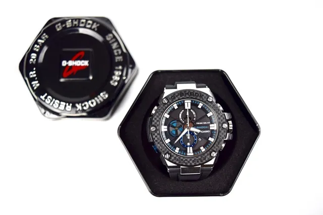 Casio Black Blue Rugged Multi-Layered Bezel Dial Watch 5