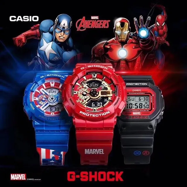 Casio G-Shock DW-5600 Marvel Collaboration Black and Red Sports Watch 2