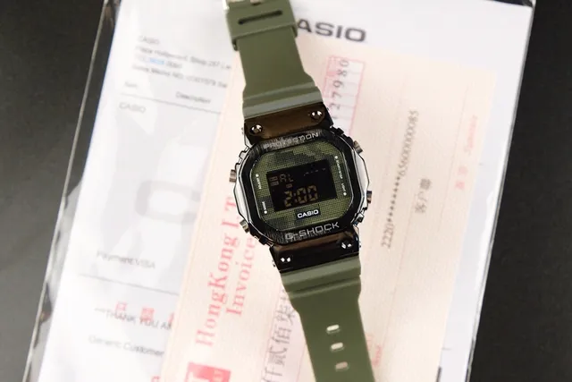 Casio G-Shock DW-5600 Relógio digital esportivo verde oliva camo 7