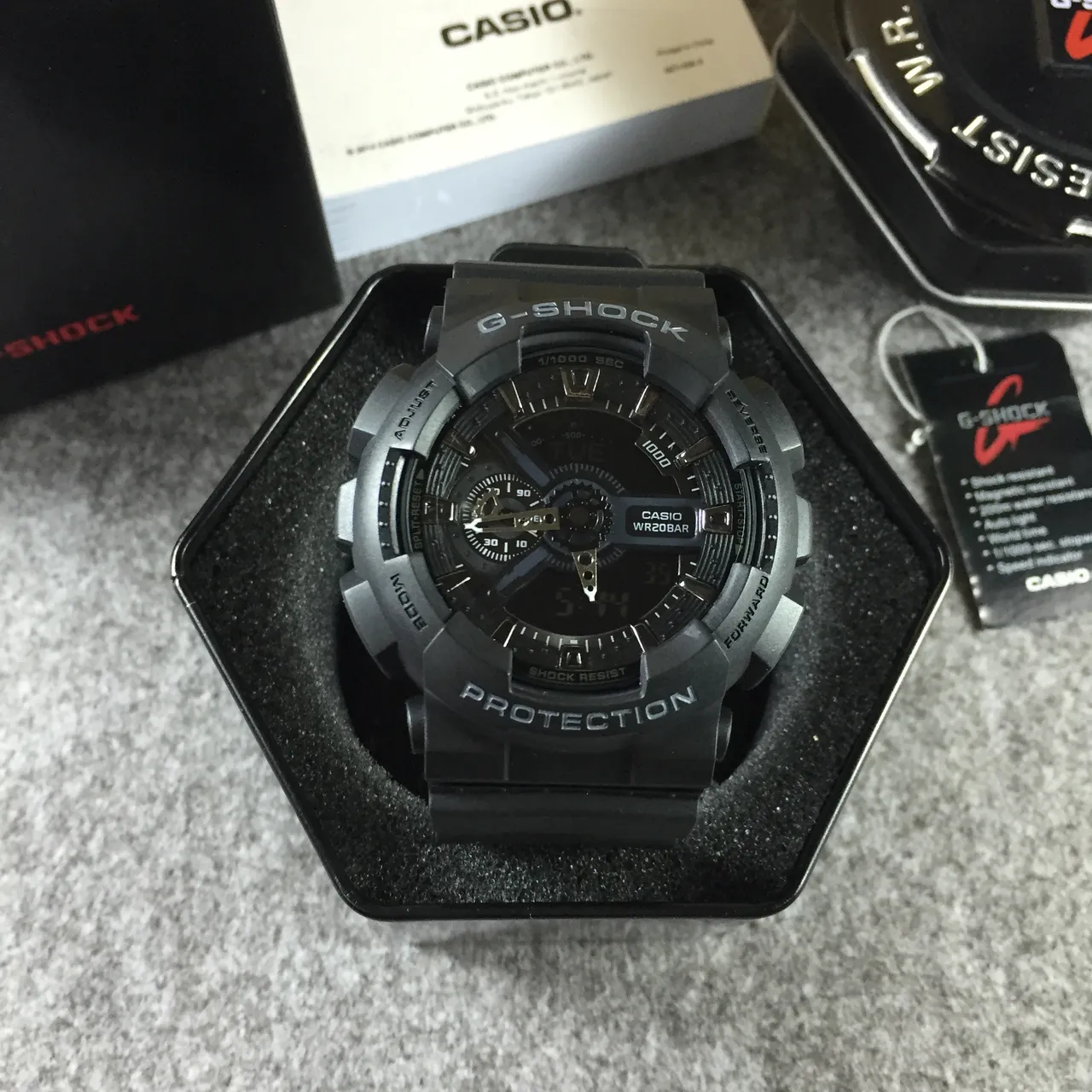 Casio G-Shock GA-100 Preto Fosco Relógio Esportivo 13