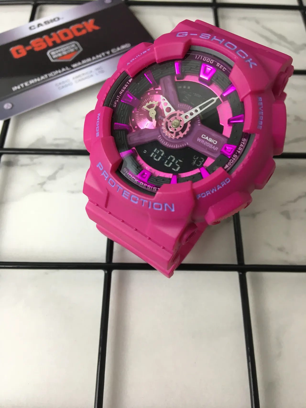 Casio G-Shock GA-100 Pink and Purple Sports Watch 2