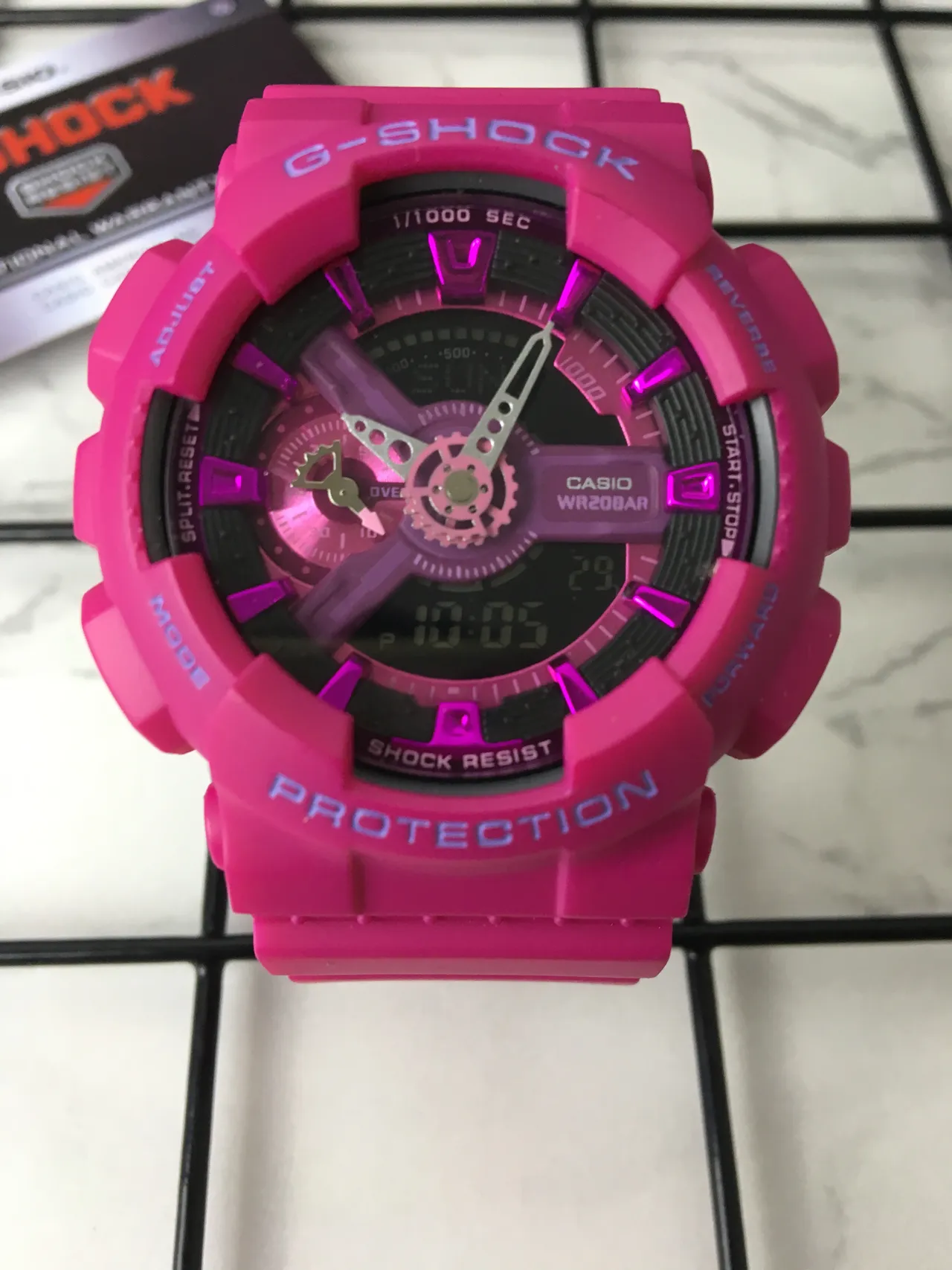 Casio G-Shock GA-100 Pink and Purple Sports Watch 3