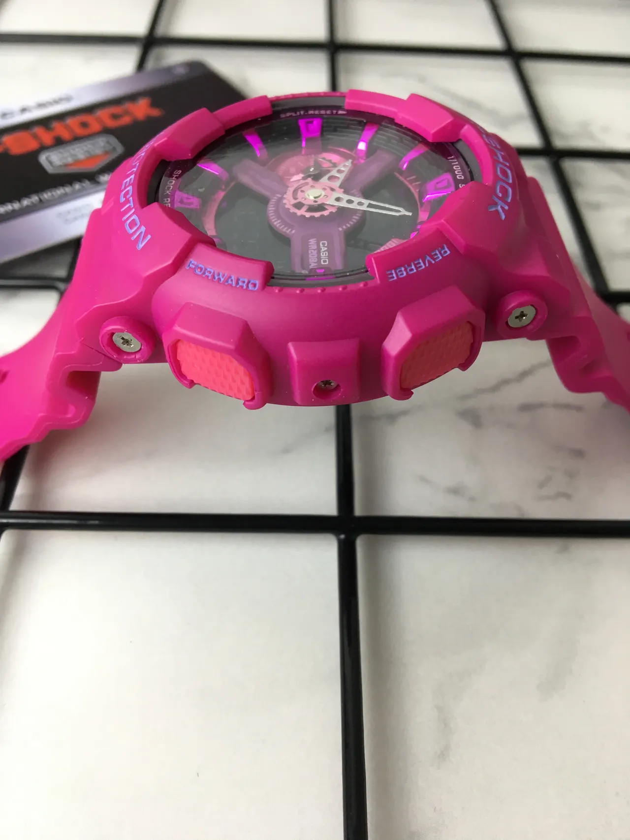 Casio G-Shock GA-100 Pink and Purple Sports Watch 4
