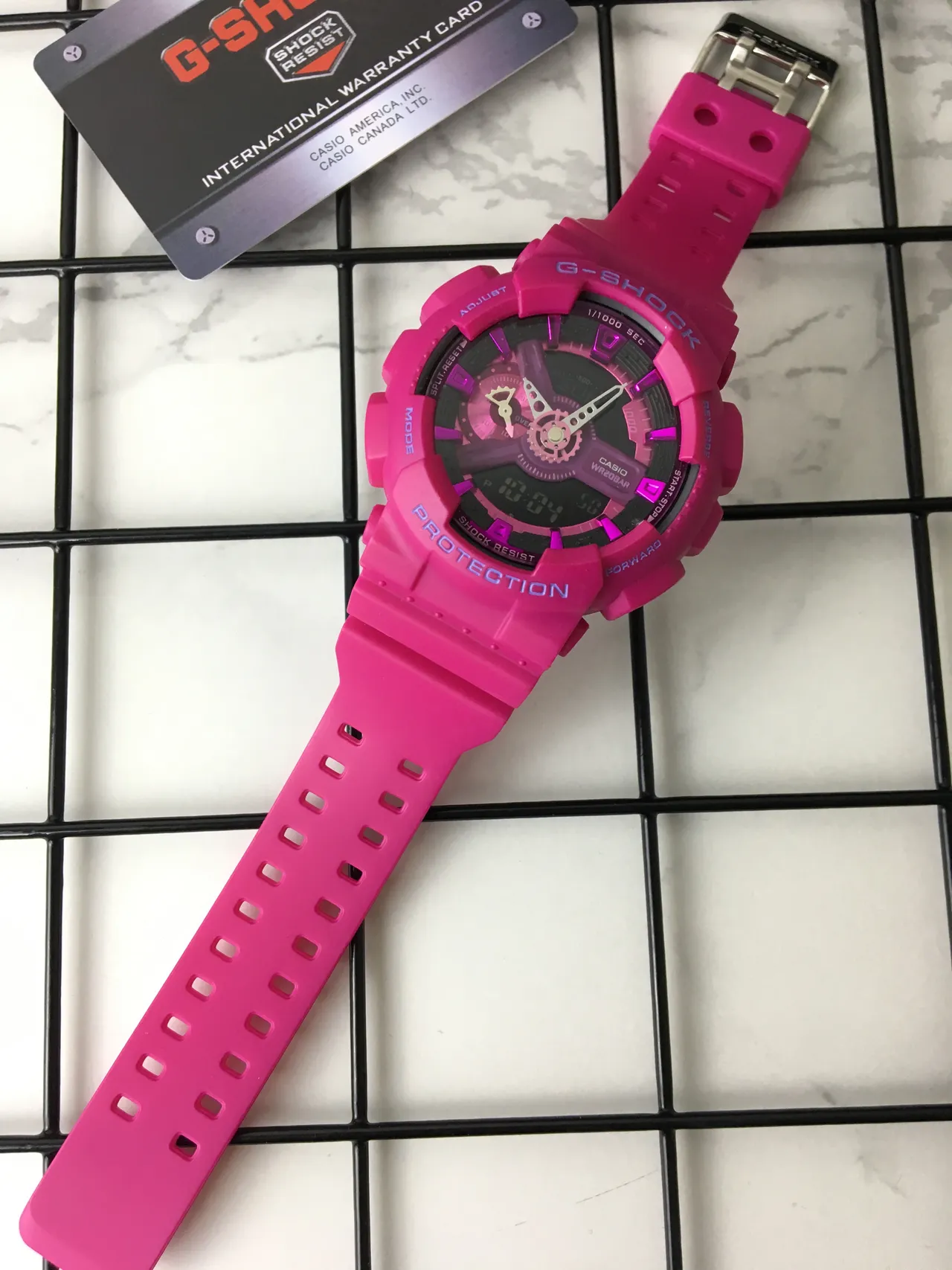 Casio G-Shock GA-100 Pink and Purple Sports Watch 6