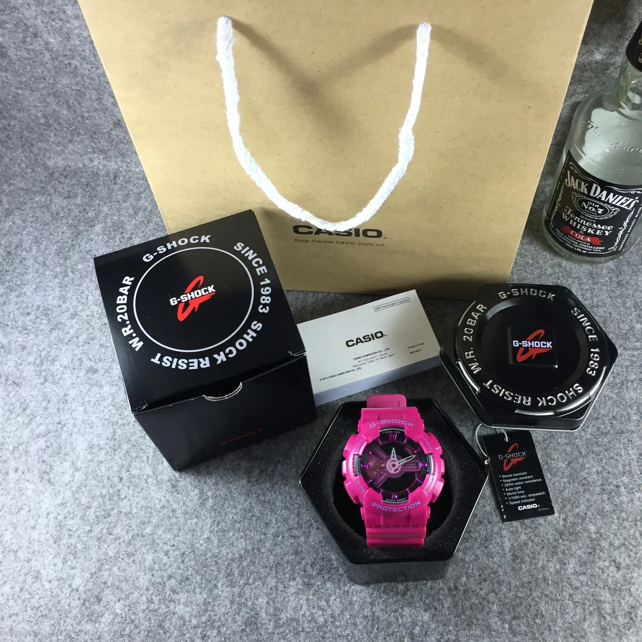 Casio G-Shock GA-100 Pink and Purple Sports Watch 7