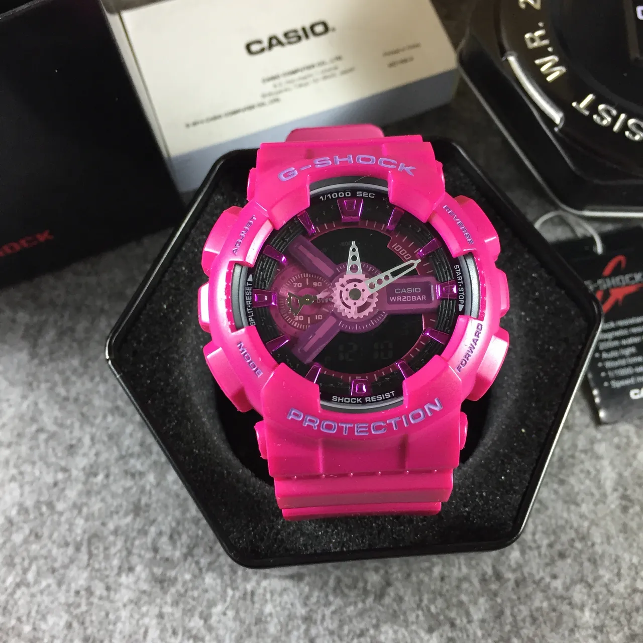 Casio G-Shock GA-100 Pink and Purple Sports Watch 13