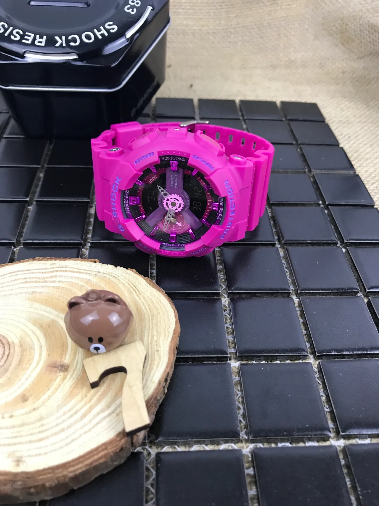 Casio G-Shock GA-100 Pink and Purple Sports Watch 16